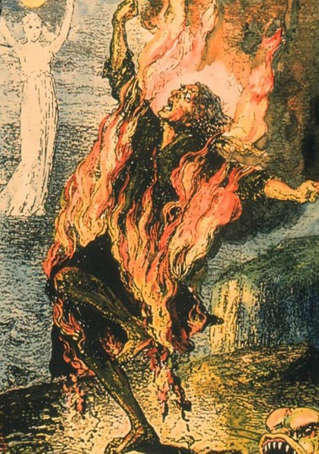 Иллюстрация человека, спонтанно сжигающего